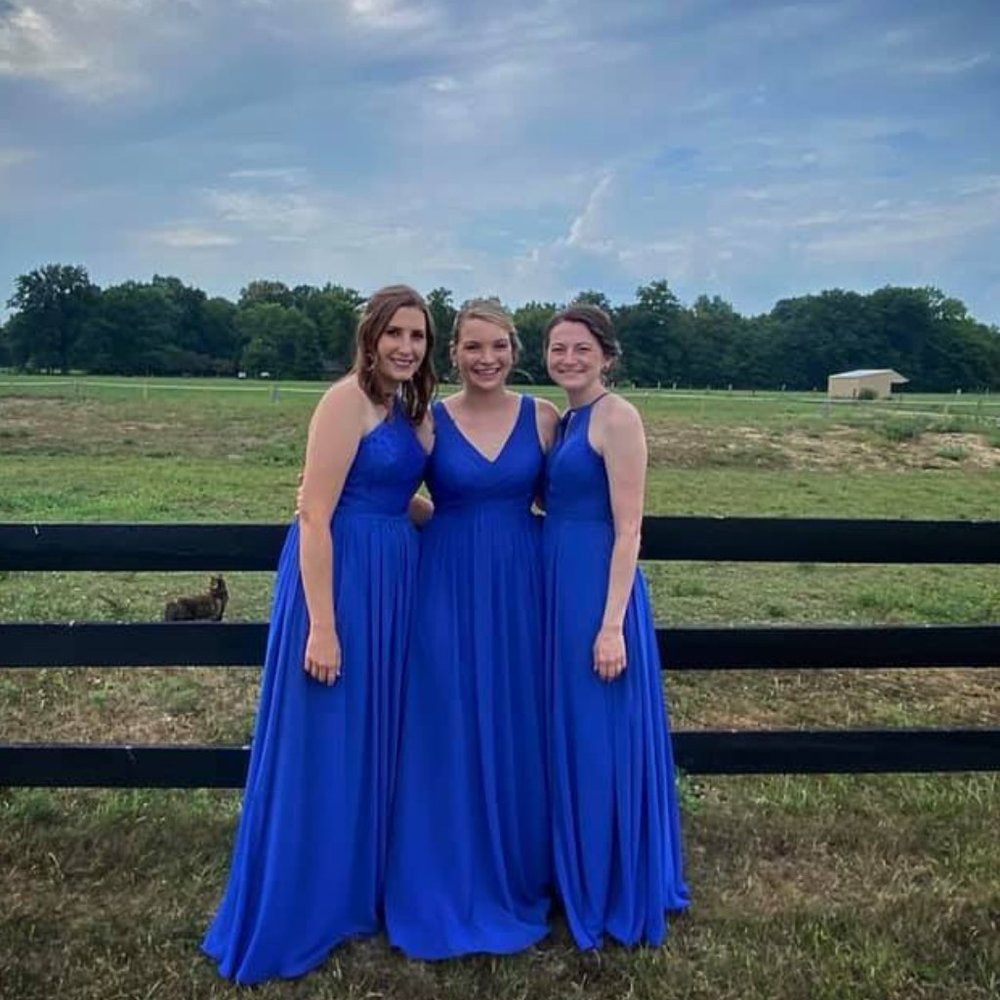 Azazie Remy Royal Blue Dress, Size A10